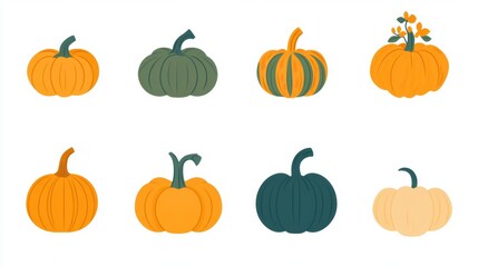 Pumpkin in Fall for holiday seasonal decoration.