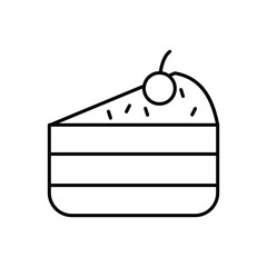 Wedding Cake Slice vector icon