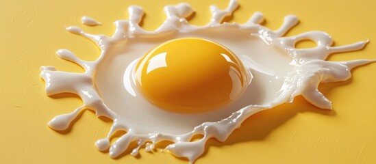 Close up view of a raw egg white