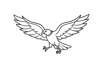 Dove of Peace Vector - Minimalist Bird Silhouette with Wings, Elegant White Outline, Symbol of Freedom & Hope