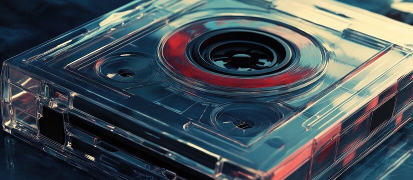 Close up of a music cassette showcasing a specific entry from a personal playlist