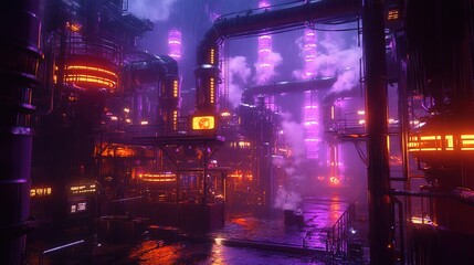 Neon Cyberpunk Cityscape
