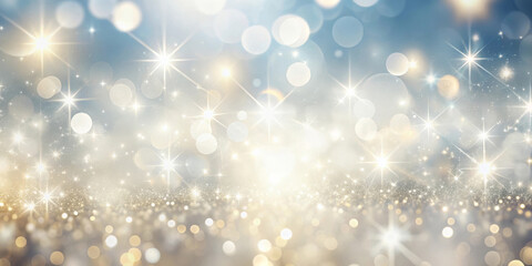 Blurry White Sparkle Background