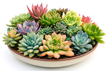Fototapeta premium plant arrangement with cactus and desert plants, potted succulents as a potted nature home decor