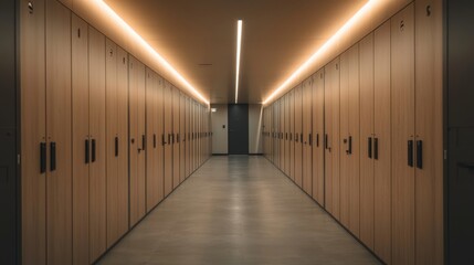 Modern storage solutions contemporary office interior design minimalist environment wide angle view functional space utilization