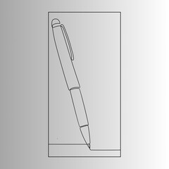 Continuous line drawing of Pen 