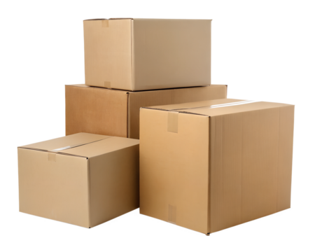 cardboard box isolated on white