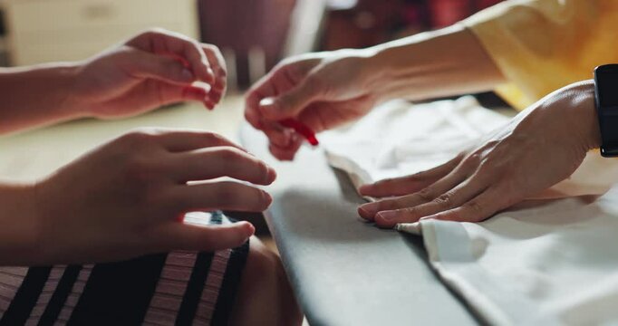 People, tailoring and hands on fabric for design, measuring or small business in Japanese culture. Women, material or making kimono in Tokyo for traditional fashion, teamwork or fine detail in studio