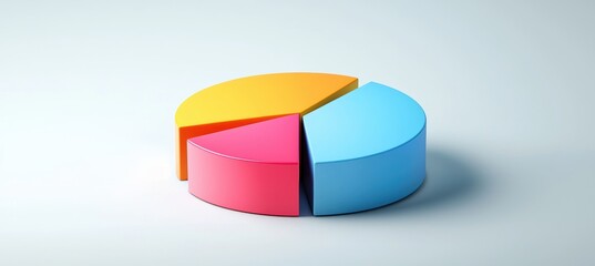Obraz premium Colorful Pie Chart Illustrating 2024 Online Advertising Budget Distribution by Platform