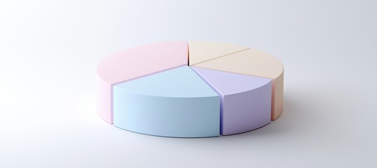 Obraz premium Global R&D Spending Distribution 2024 Pastel Pie Chart Visualization for Reports and Presentations