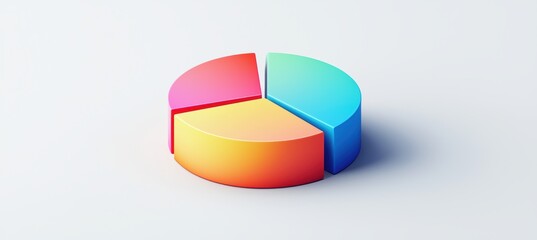 Obraz premium Colorful Pie Chart of Global Mobile App Users by Platform in 2024 for Data Visualization