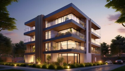 building in night