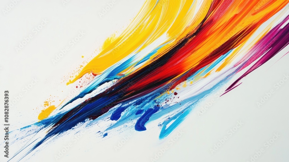 Aufkleber abstract background featuring multicolored lines on a white canvas representing motion in a dynamic 