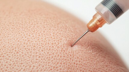 Needle insertion procedure medical setting close-up photography clean environment clinical viewpoint healthcare concept