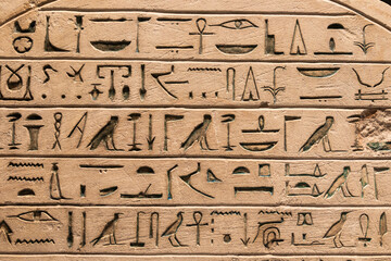 Egyptian hieroglyphics. Vintage background