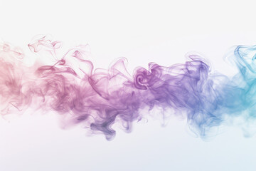 Delicate strands of purple and blue smoke swirl together, forming an artistic composition that evokes a sense of movement and fluidity, captivating the viewer's attention