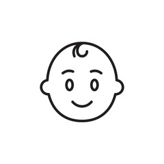 Baby thin line vector icon.