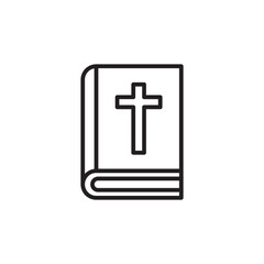 Fototapeta premium Bible thin line vector icon.