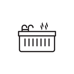 Jacuzzi thin line vector icon.