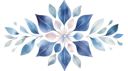 Obraz premium Intricate snowflake with symmetrical patterns. Seasonal decorations