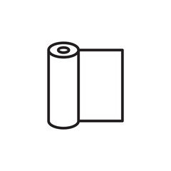 Aluminum Foil thin line vector icon.