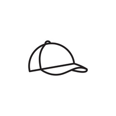 Cap thin line vector icon.