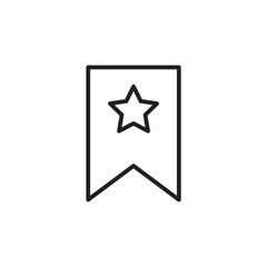 Bookmark thin line vector icon.