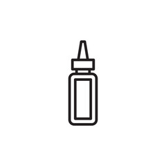Nasal Spray Bottle thin line vector icon.