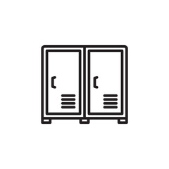 Locker thin line vector icon.