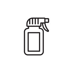 Cleaning Spray thin line vector icon.
