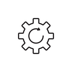 Recovery Gear thin line vector icon.