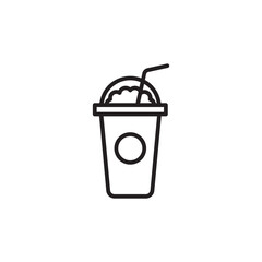 Frappe thin line vector icon.