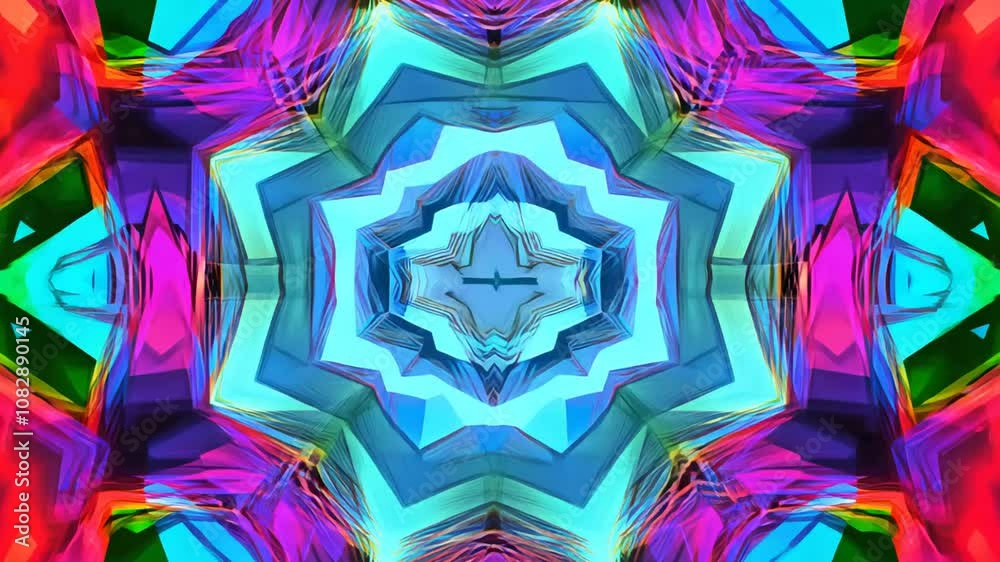 Poster vibrant kaleidoscope patterns create a mesmerizing effect generative ai