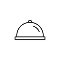Food Tray thin line vector icon.