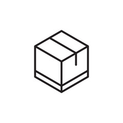 Boxes thin line vector icon.