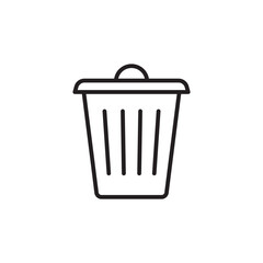 Delete thin line vector icon.