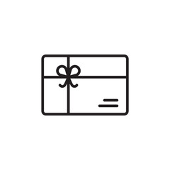 Gift Card thin line vector icon.