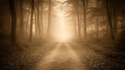 Obraz premium Mysterious Forest Path