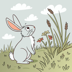 rabbit in the grass