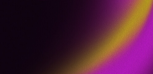 Dark purple yellow black abstract grainy background, noise texture gradient wave shape, poster header banner wallpaper cover design