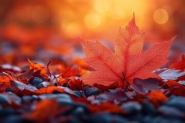 fall or autumn foilage in various colors, generative ai