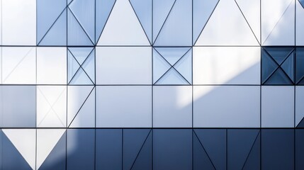 Fototapeta premium Geometric Facade of a Modern Building