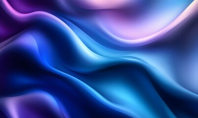 Obraz premium Silky Blue Gradient Fabric Elegant Texture and Reflective Waves