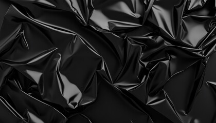 Black plastic wrap texture background