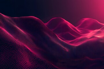 Cybernetic background with futuristic digital waves, perfect for applications in technology, music visuals, data-driven themes, and modern digital artCybernetic background with futuristic digital wave