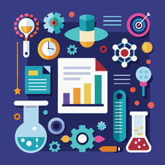 Element isolated minimalistic trendy style Vector Illustration Black on White