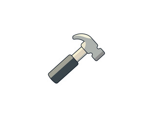 Vector illustration of a hammer on a white background