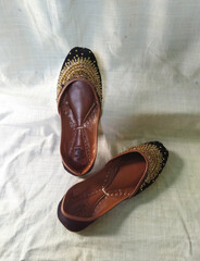 Traditional Indian khussa shoes for weddings