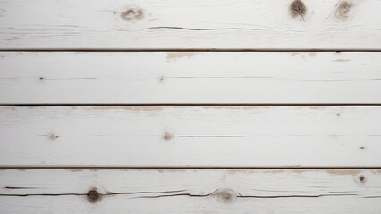 Obraz premium Rustic white painted knotty wood board flat wall surface mockup background