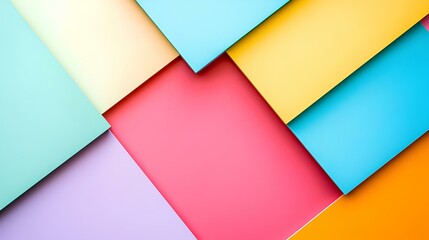 Abstract Geometric Background with Colorful Paper Sheets for Creative Design Projects